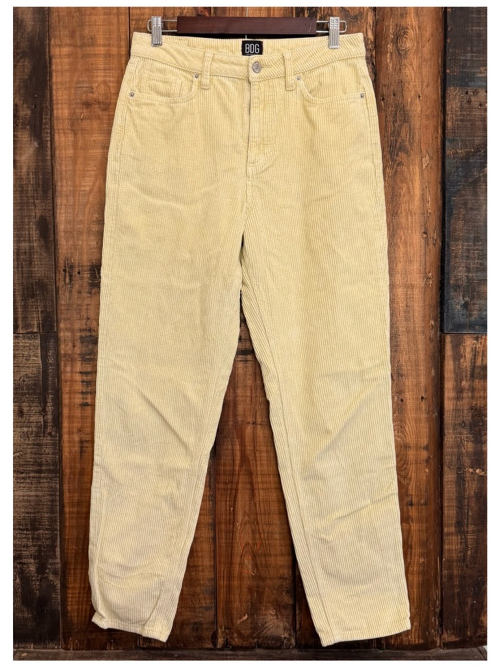 BDG Urban Outfitters Women’s Pants Size 28 Yellow Corduroy Mom High Rise Cotton